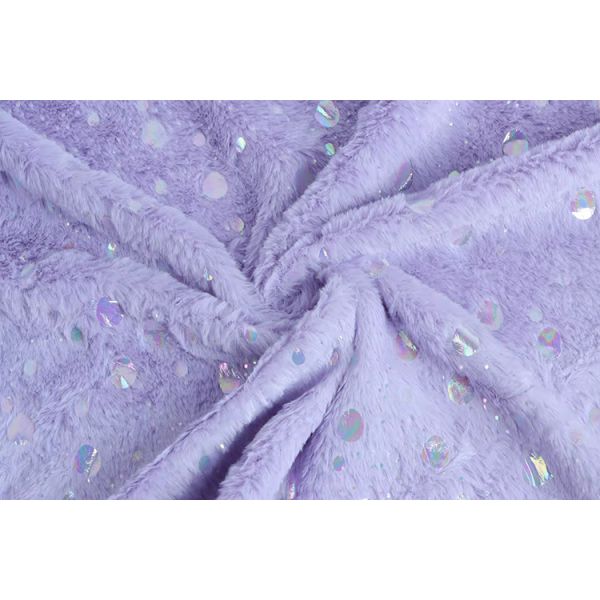 DDP USA Recycled China Manufacturer Wholesale Fashion Fluffy Multicolor Bronzing Fabric Poly Fleece Fabric Foil Rolls