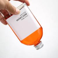 Conteneur clair en verre de whiskey de la bouteille de vin de l'eau ISO9001 plate 100ml 200ml