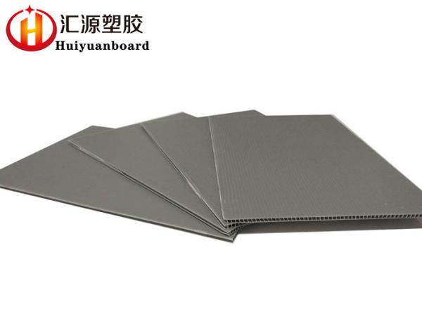 Super Light Custom Size Grey PP Corrugated Plastic Sheets Fireproof