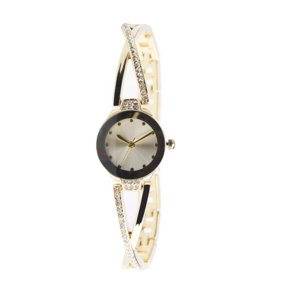 Japan Movt Alloy Quartz Lady Wrist Watch Stainless Steel Back Water Resistant