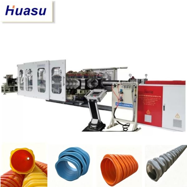 Octagonal Plastic Corrugated Cable Conduit Production Line HDPE Underground Wiring Protection Tube Extrusion Machine