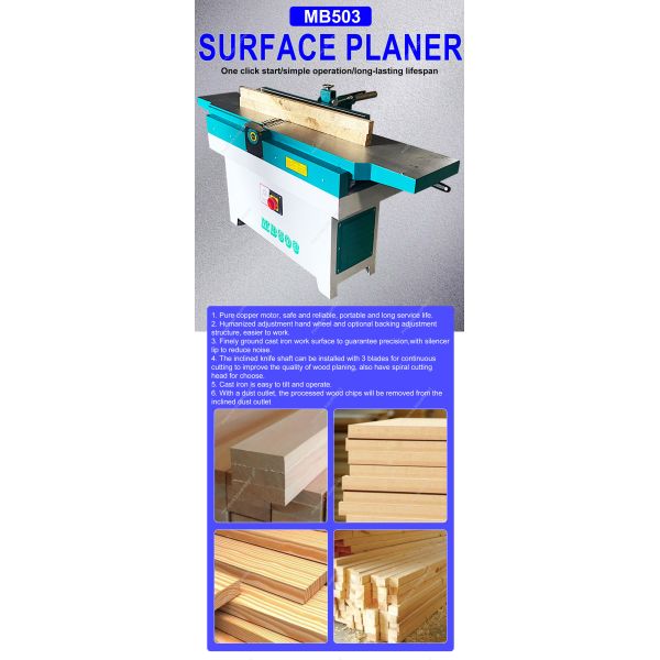 Industrial Wood Board Solid Woodworking 2500mm Long Table Wood Surface Planer Machine