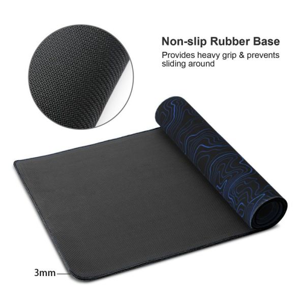Smooth Surface Custom Blue Line Design Mouse Pad for Computer Accessories Sublimation