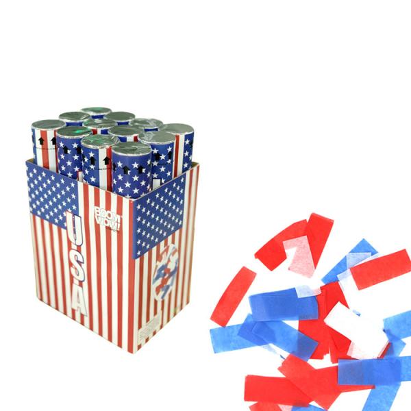 Biodegradable Blue Red White Slip Paper Party Confetti Cannon