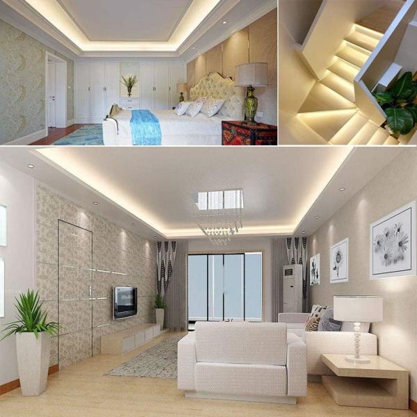 12V 240LEDS/meter SMD 2835 LED Strip light 1200LEDs 16.4Ft 26000LM High Density IP20 no-waterproof Natural White 4000K