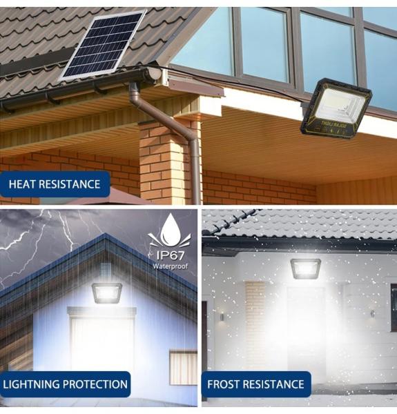 Ip67 Solar Powered Outdoor Flood Lights 200w Solar Flood Light Waterproof