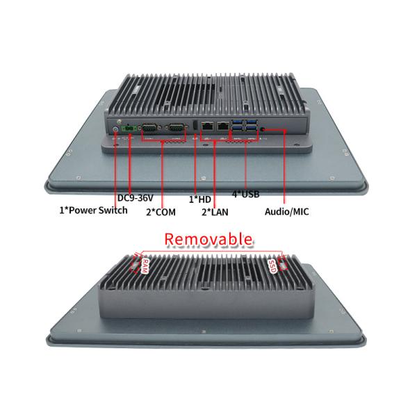15 Resistive Industrial Computer Fanless Panel PC With RS485 For Automation & Machine Vision