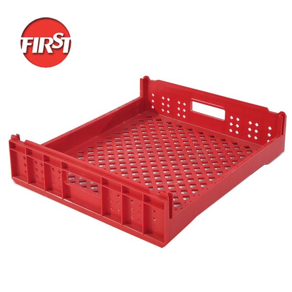 Stackable and Foldable Nestable Bread Crates Mesh Stacking Plastic Turnover Crate