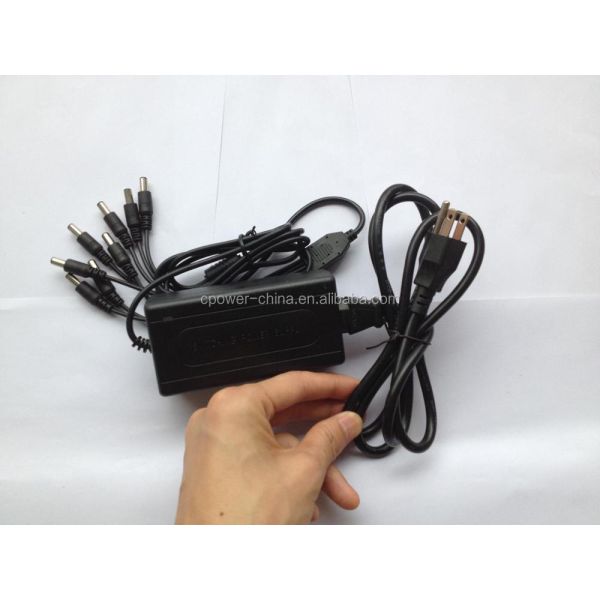 Desktop Connection 12V 5A Multiple Output Power Adapter with 4 Port Pigtail CE Certified