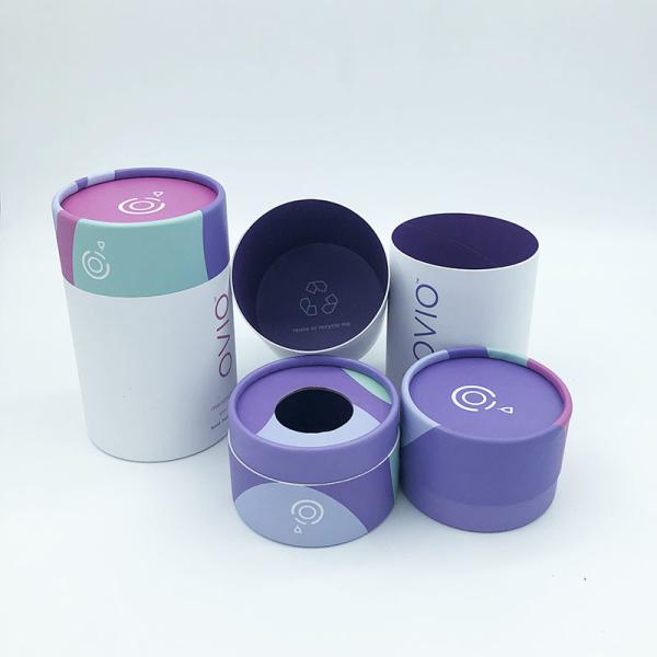 Custom Elegant Biodegradable Kraft Paper Tube Packaging Box For Menstrual Cup Female Products