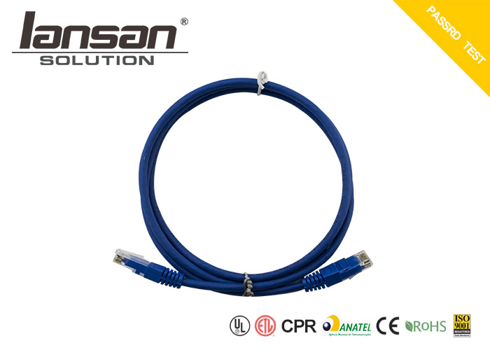 Темно-синий круг PVC гибкого провода UTP 24AWG цвета Cat6 сформировал RJ45 с курткой PVC