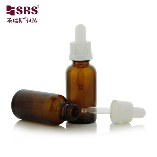 D010 Transparent Glass Mold Glass Bottle With CRC Child Resistant Cap Dropper Lid For Hair Essence Serum