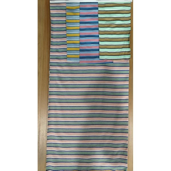 Smooth And Hygroscopic Soft High Quality Striped Knit Fabric For T-Shirt