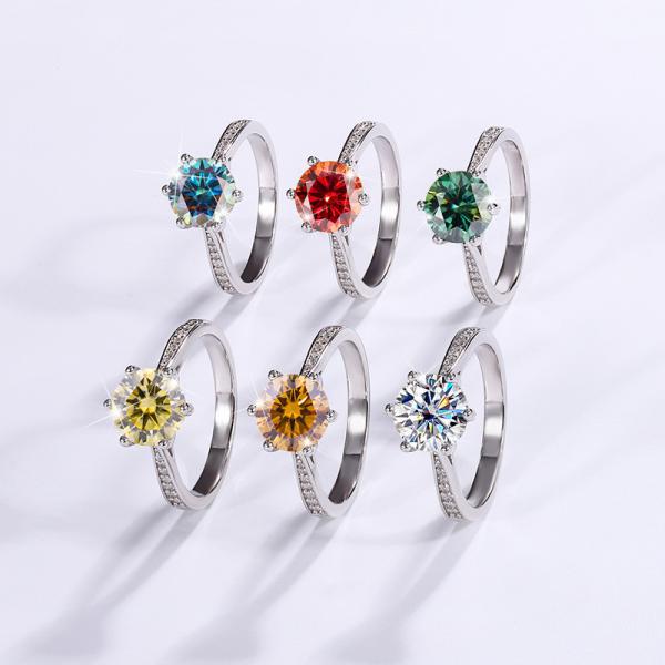 ODM Rhodium Plated 925 Sterling Silver Rings Hypoallergenic
