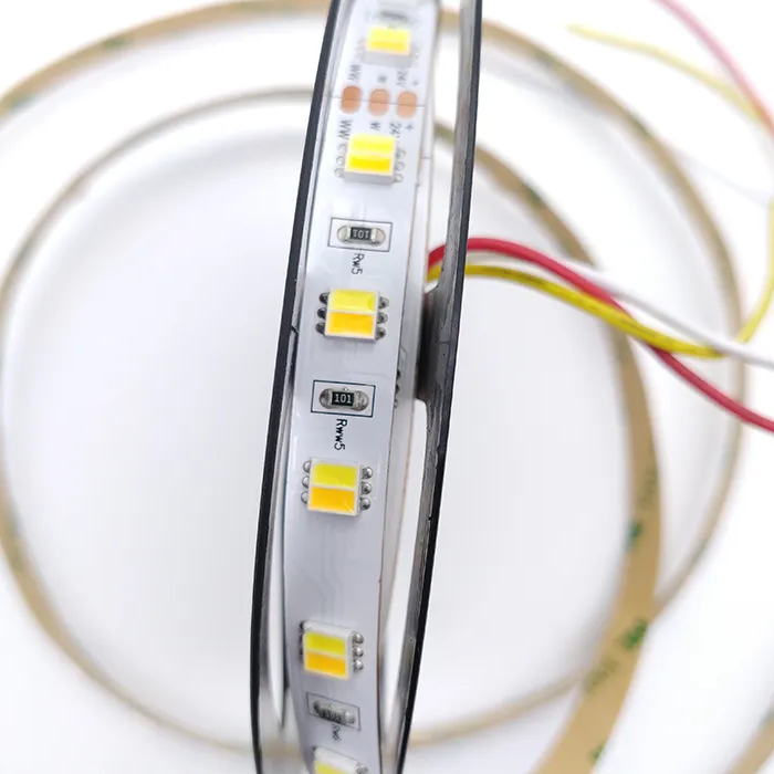 Прокладки СИД цветовой температуры DC 24V белизна CW WW регулируемой гибкая 5050 двойная