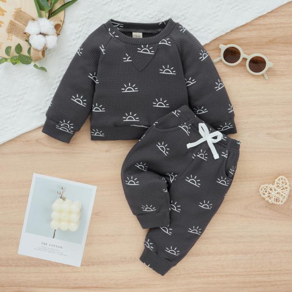 New Spring And Autumn Children's Outfit Sets Boylong-Sleeved Trousers Two-Piece Set
