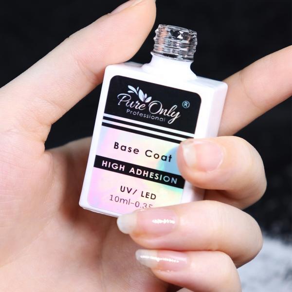 Professional Grade Pure Only Nail Suppliers No Cleanse No Wipe Chrome Uv Led Gel Top Coat Base Coat for Gel Polish Nails