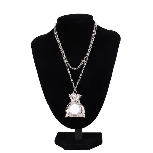 Personalized Sublimation Christmas Lucky Bag Hanging Pendant Necklace custom metal necklace