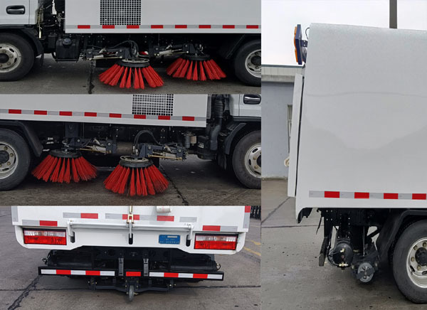 Potente camión de limpieza de calles con motor de bomba de plástico