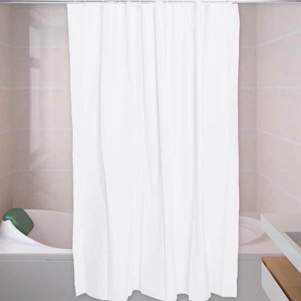 Hot Selling Extra Long PEVA Transparent Shower Curtains White for Bathroom