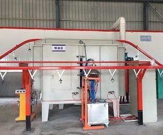 380V/50HZ Dust Blowing System Powder Spraying Chamber Hanging Conveying Mode