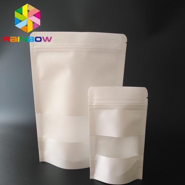 Levante-se o saco de papel branco de Kraft do malote que empacota o fechamento do zíper do bloco de Doy para o pó da proteína de leite