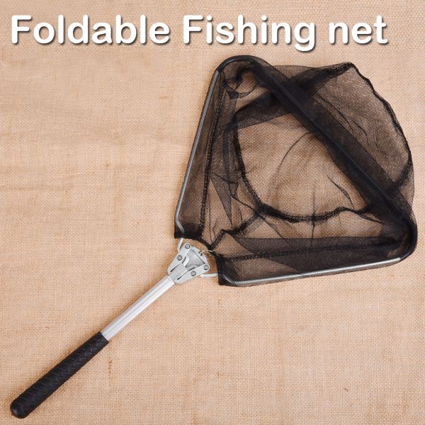 50CM Portable Fishing Tackle Set Foldable Durable Nylon Landing Fishing Net
