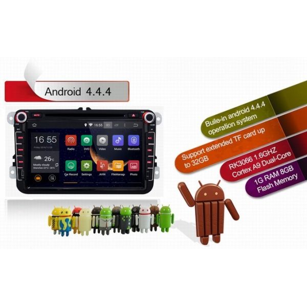 Ouchuangbo Pure Android 4.4 DVD Radio Stereo Bluetooth USB for Volkswagen Golf MK5 /Caddy