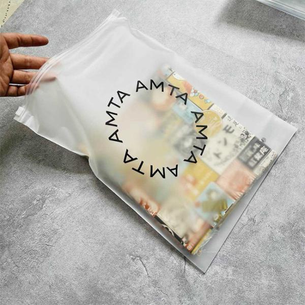 Custom 100% Biodegradable Plastic Recycled Frosted Matte Clothes Ziplock Bag Eva Zipper Pouch Polybags For Clothing