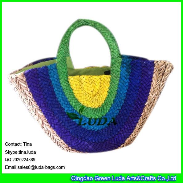 LUDA colorful straw make fashion women beach tote new look straw bag