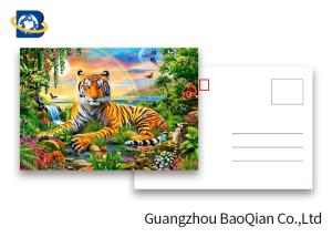 0.6mm PET 3D Postcard Animation Picture CMYK Printing Tiget Pattern Tear - Proof