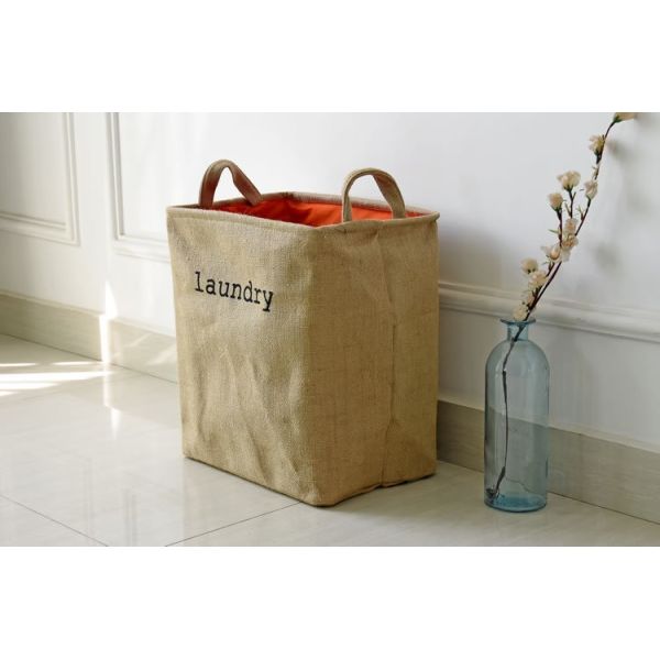 Корзина одежд корзины прачечной водоустойчивого джута складная грязная для упаковки