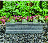 Granite Water Cast Stone Garden Fountains With Crystal Ball Outdoor Ornament