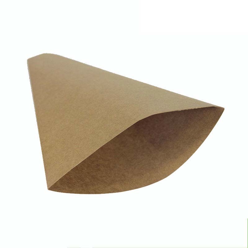 Natural Brown Kraft Cone Flower Sleeves Waterproof Laminated Florist Bouquet Wrapping Bags