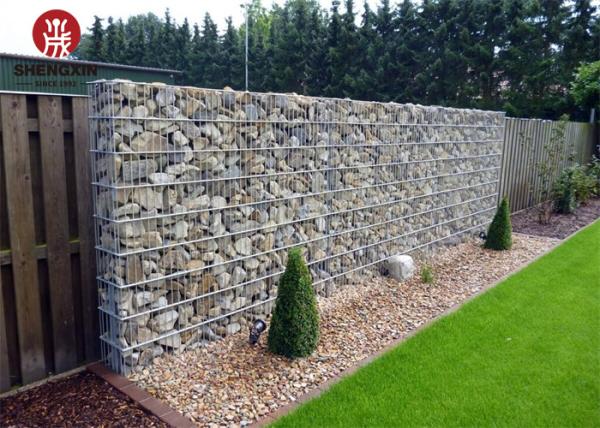 Standard Size Dia 5.0mm Stone Filled Wire Baskets For Retaining Wall