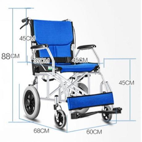12kg Aluminum Alloy Lightweight Easy Fold Wheelchair , Folding Backrest Wheelchair