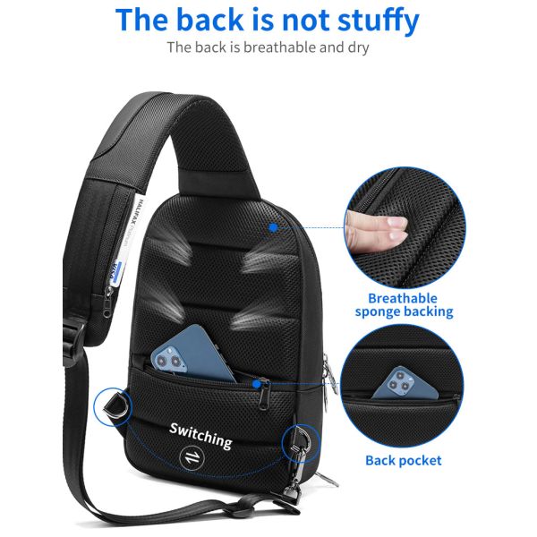 Fabrica mayorista de gran capacidad bolso de hombro de viaje multifuncional bolso de eslingas bolso de pecho Crossbody masculino