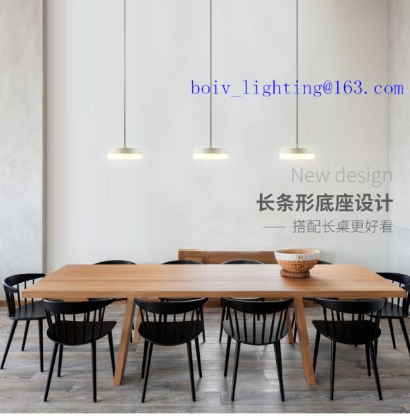 Three White LED Aluminum Round Link Pendant Lights Lamp 32w Acrylic