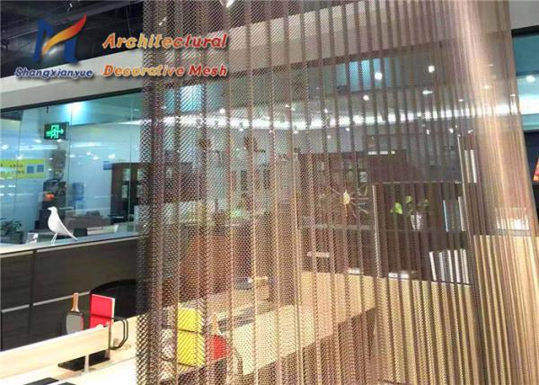 0.8mm Decorative Partition Coil Drapery Mesh Foshan Funiture Exhibition Hall Dividers