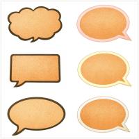 Yuelin Cork Board Bulletin Speech Bubble decorativo que fala 15.2x13.6cm