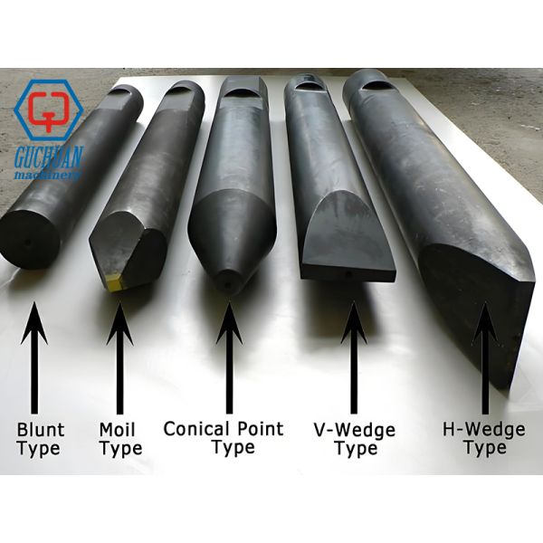 Guchuan 140 155 165 and 175mm Diameter Hydraulic Breaker Excavator Hammer Chisel