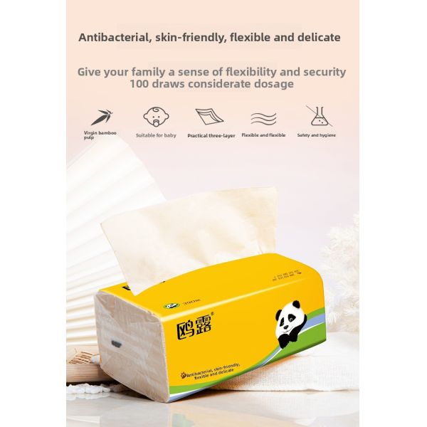 Hot Selling Custom Logo Printing 3-Layer Soft Tissue Paper for Home and Travel Use Facial Tissues
