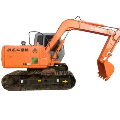 Máquina escavadora hidráulica usada 6 Ton Mini Hitachi EX60 da esteira rolante