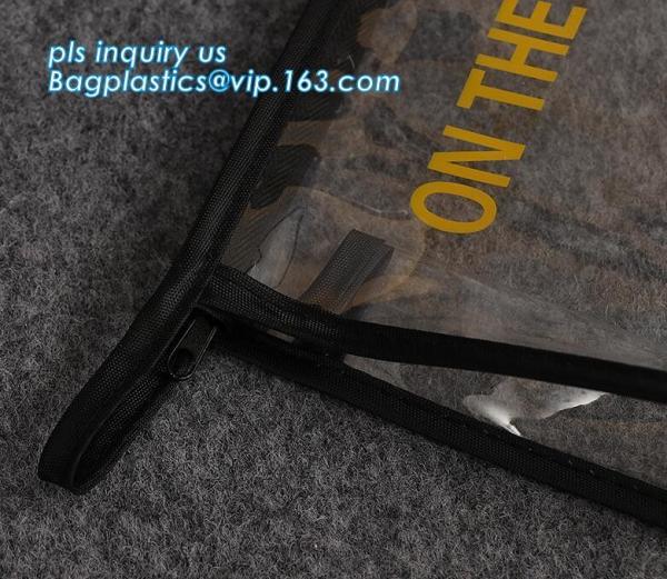 Underwear Bra Packaging Bag With Slider Zipper Ring Holder, creative stationery pvc plastic bag with slider, slider zipp