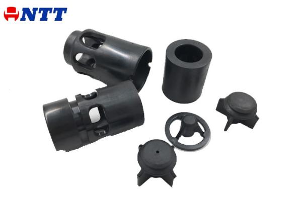 Industrial Glass Nylon plastic molding parts , Black Color Plastic Injection Molding