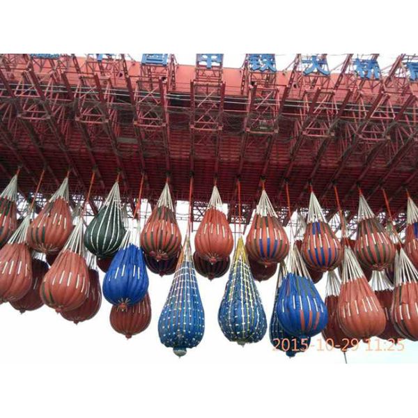 Испытание нагрузки крана Водные мешки толщина 0,4 мм - 2,5 мм