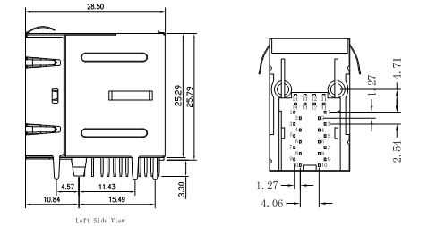 1000Base-T 2x1 Rj45 с разъемом локальных сетей СИД XMH-9760-J0EA130-A46 беспроволочным
