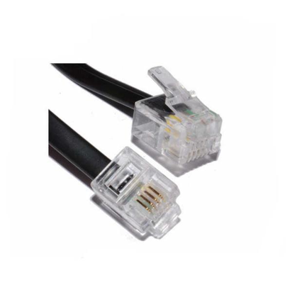 RJ11 Telephone Extension Cable - 2P4C/4P4C Wire for Landline Phone, Fax, DSL Modem, Wall Jack, Home or Office Use