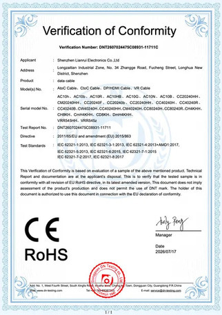 Shenzhen Lianrui Electronics Co., Ltd. Certifications