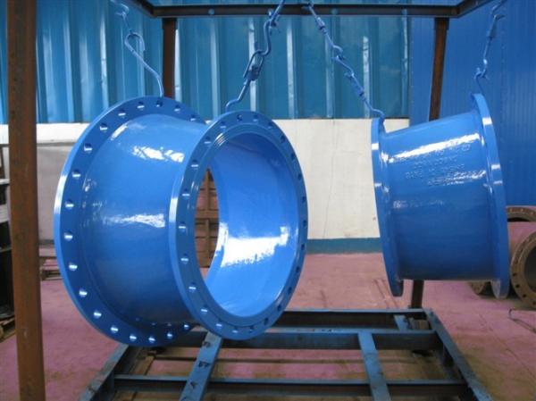 DN600 to DN1200 Ductile iron fittings Zinc spaying Double flange reducer